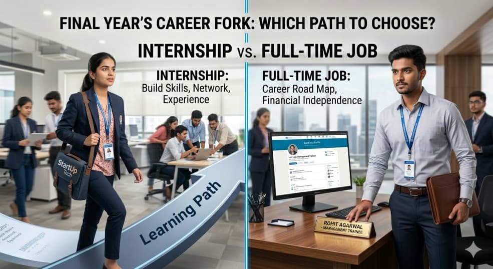 Internship vs Full-Time Job: What Should Final Year Students Choose First?