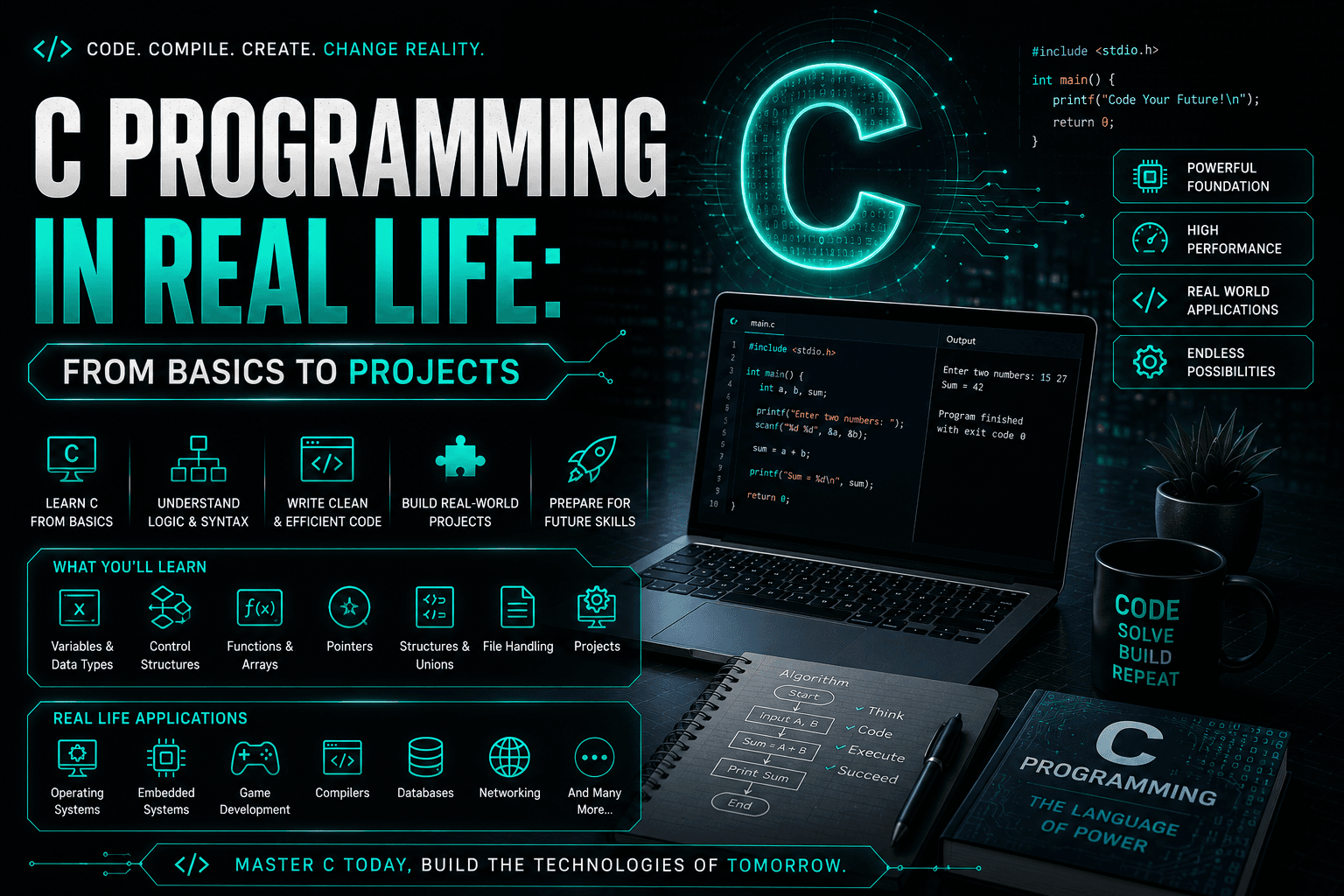 C Programming in Real Life: From Basics to Projects