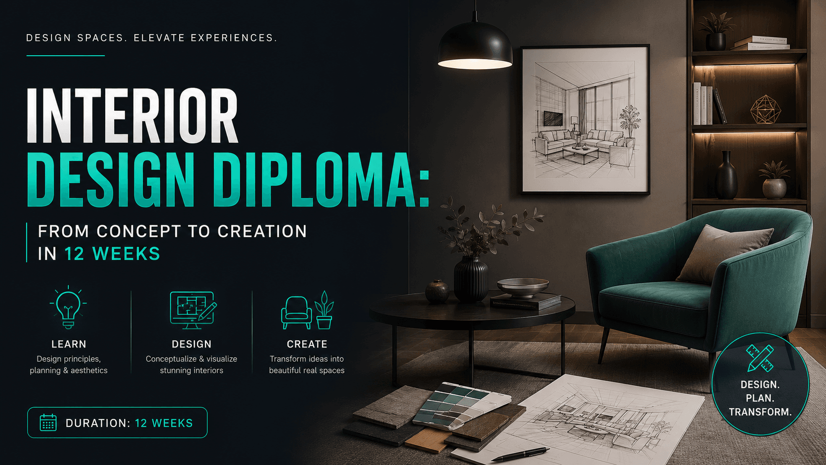 Interior Design Diploma: From Concept to Creation in 12 Weeks