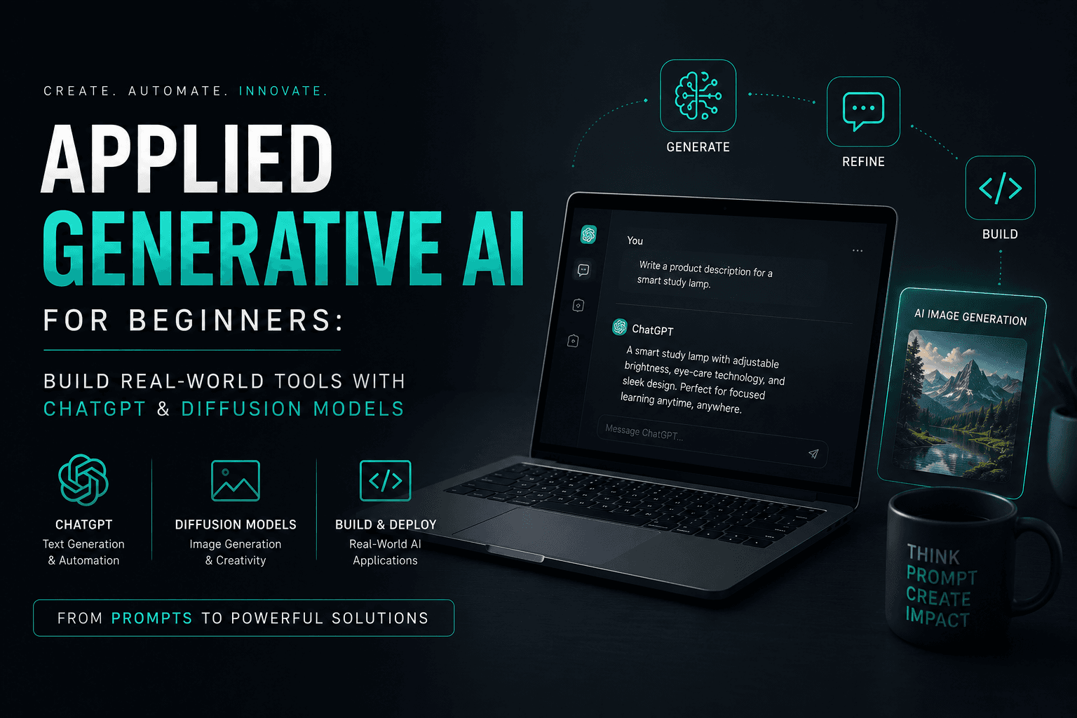 Applied Generative AI for Beginners: Build Real-World Tools with ChatGPT & Diffusion Models