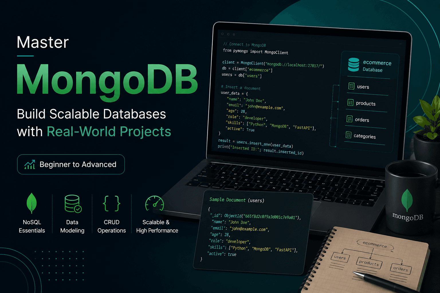 Master MongoDB: Build Scalable Databases with Real-World Projects