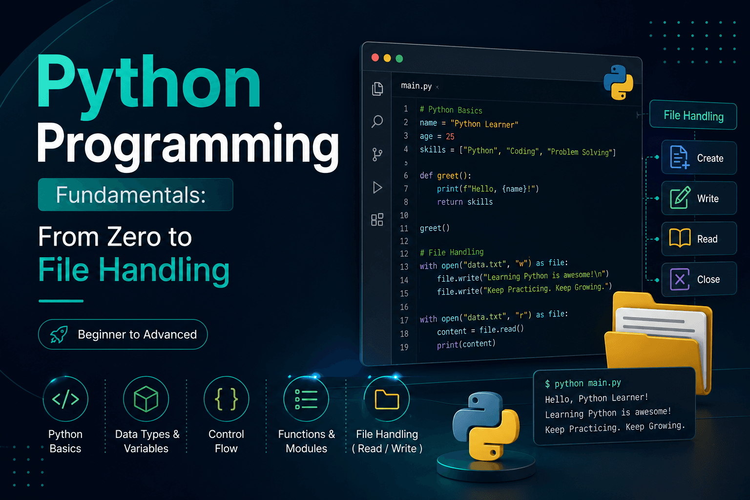  Python Programming Fundamentals: From Zero to File Handling