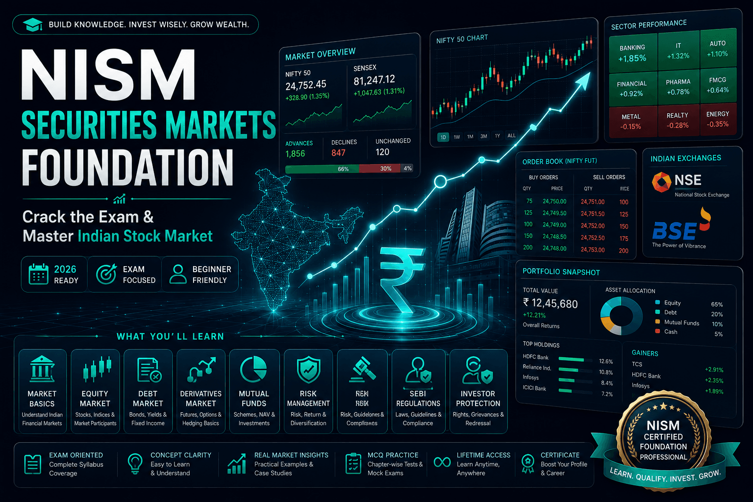 NISM Securities Markets Foundation: Crack the Exam & Master Indian Stock Market