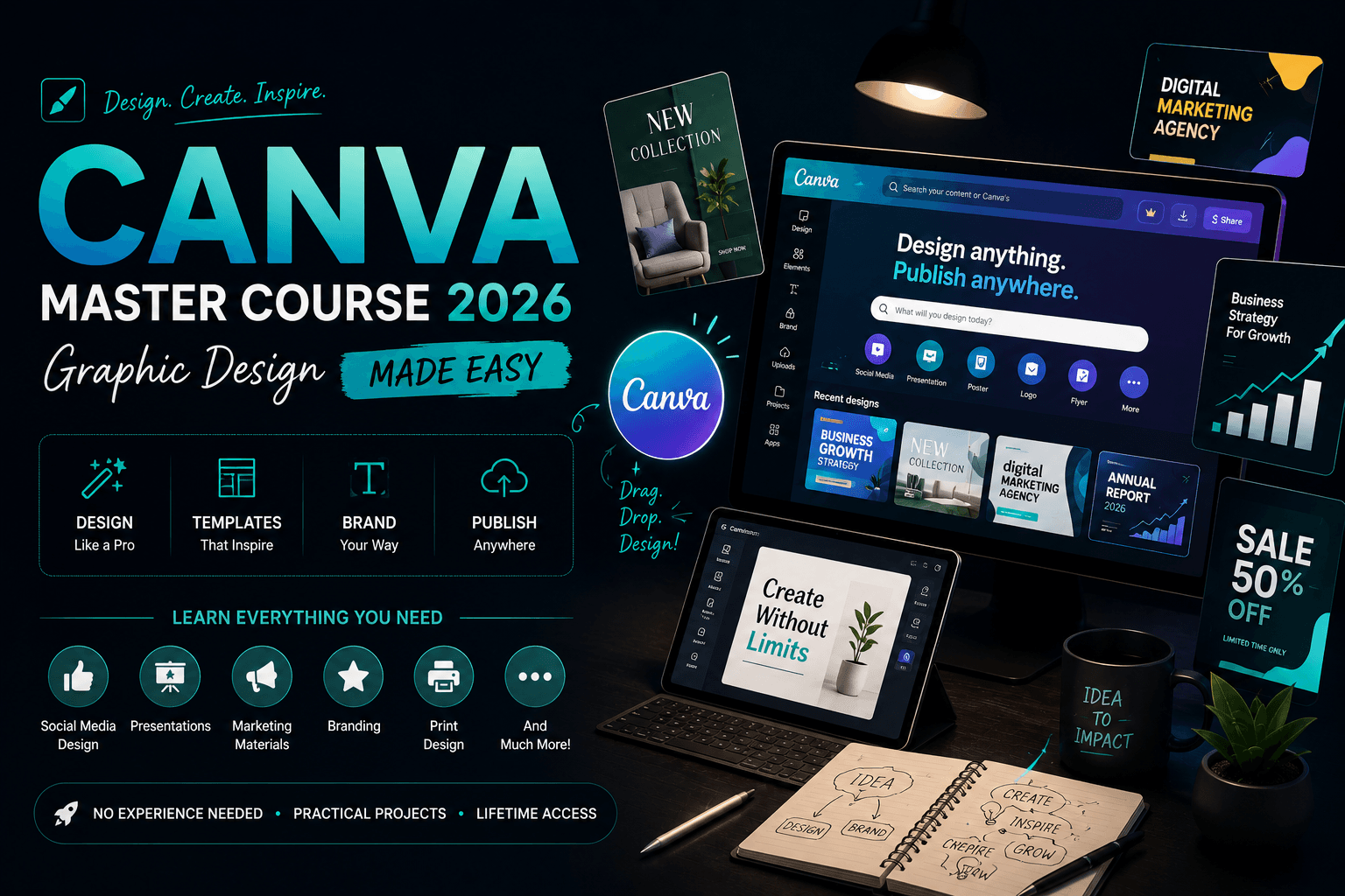Canva Master Course 2026: Graphic Design Made Easy