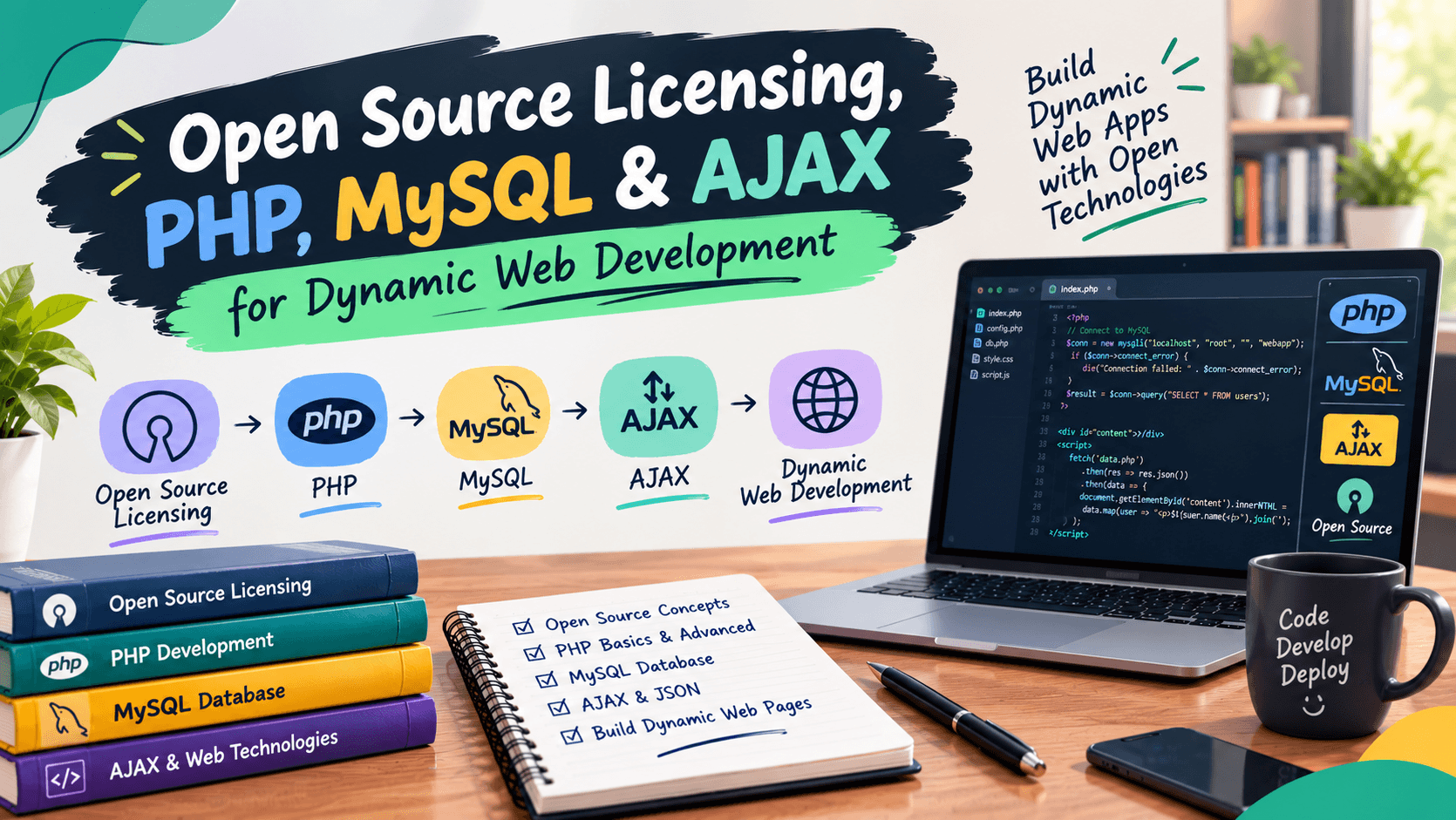 Open Source Licensing, PHP, MySQL & AJAX for Dynamic Web Development