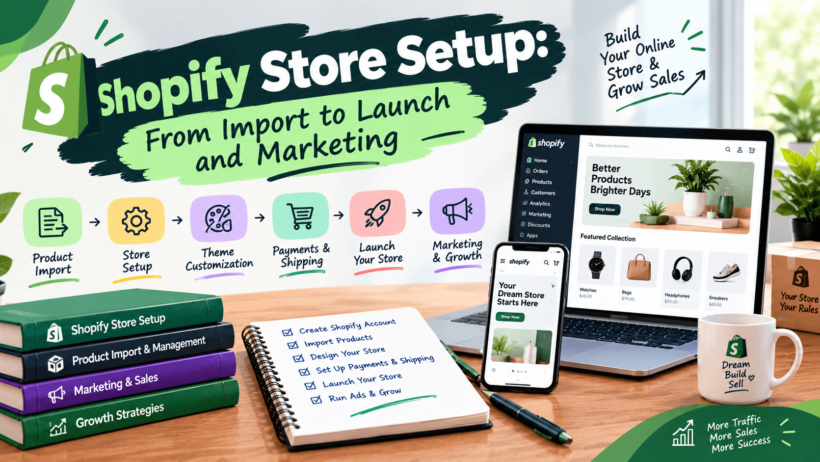 Shopify Store Setup: From Import to Launch and Marketing