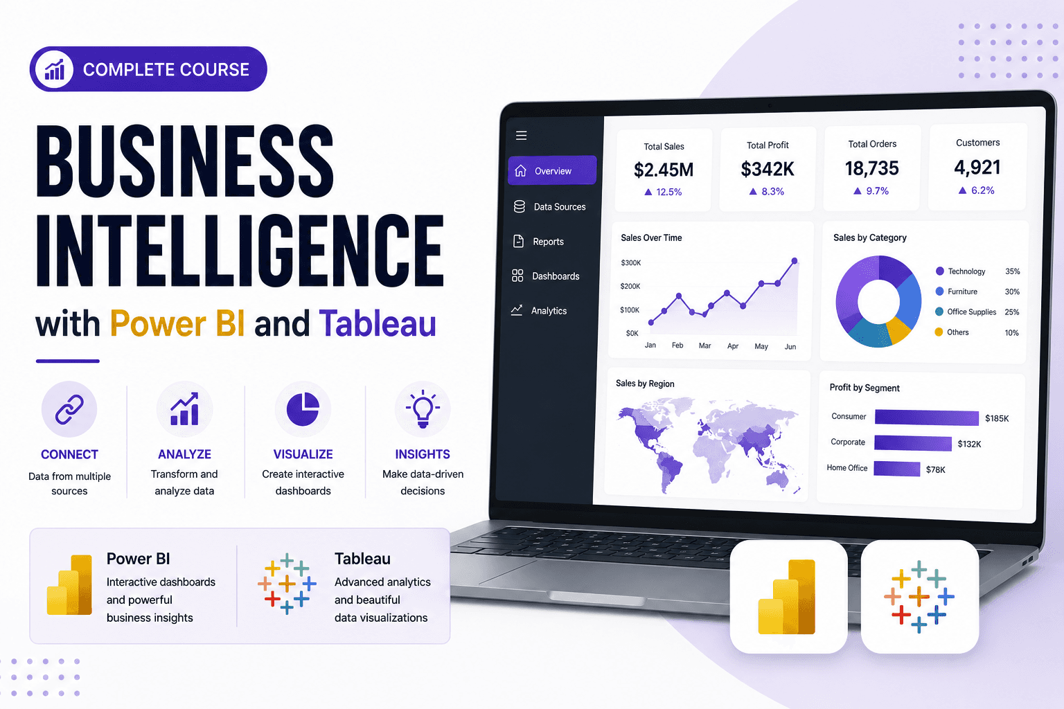 Business Intelligence with Power BI and Tableau